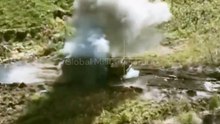 russian drone strike on Ukrainian armor