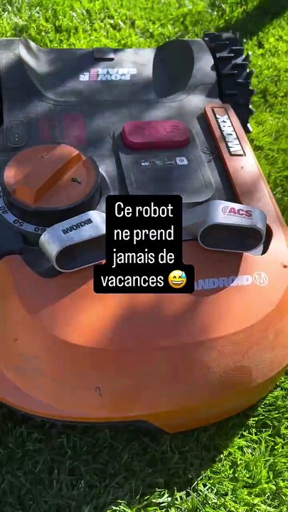 Ce robot ne prend jamais de vacances 😅 Vous avez un robot tondeur ? Si oui de quelle marque ? .mp4