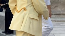 Bad Bunny's Striking Yellow Suit at Paris Fashion Week