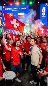 🇨🇭🔥 جماهير سويسرا تتوقع الفوز على كولومبيا في دور الـ16! هل تتحقق المفاجأة؟ ⚽🏆