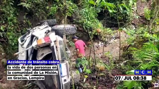 ¡Tragedia! Dos muertos al volcar carro desenfrenado en Gracias, Lempira