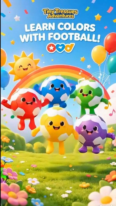 Learn Colors with Football ⚽🌈 | Color Learning for Kids | Fun Educational Short #Shorts