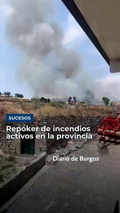 Repóker de incendios activos en la provincia de Burgos