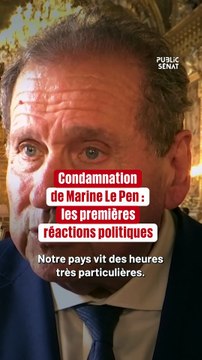 Condamnation de Marine Le Pen : les premières réactions politiques