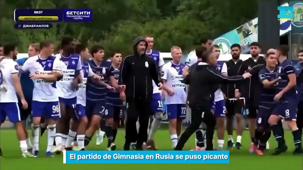 El partido de Gimnasia en Rusia se puso picante