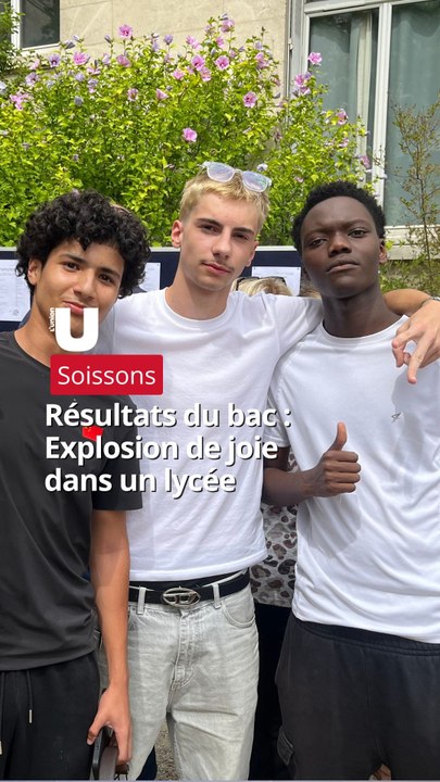Résultats du bac : explosion de joie dans un lycée de Soissons