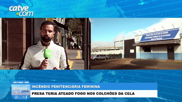 Detentas são hospitalizadas após incêndio na Penitenciária Feminina de Foz do Iguaçu