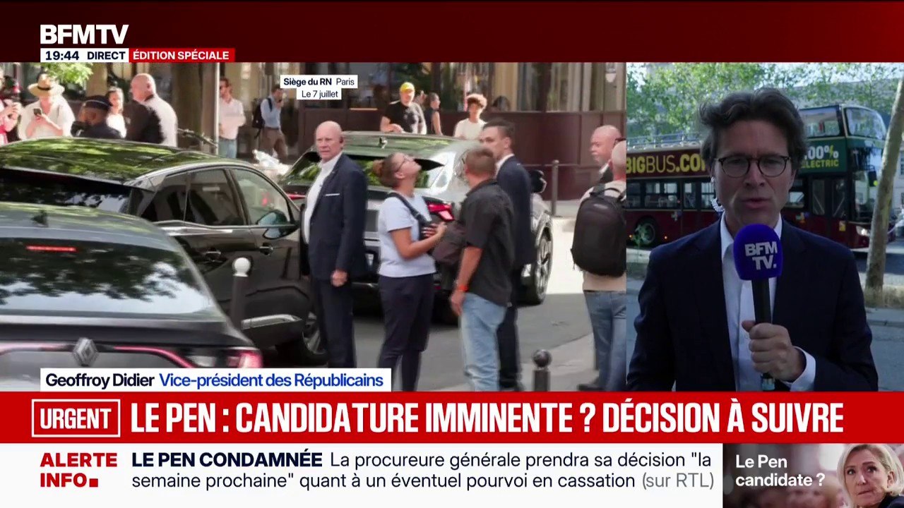 Futur candidat du RN: "Pour les Français, le fait que ce soit Marine Le Pen ou Jordan Bardella ne changera strictement rien", estime Geoffroy Didier, vice-président des Républicains