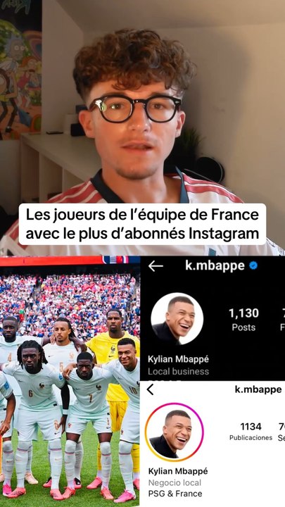 Les joueurs de l’équipe de France avec le plus d’abonnés #football #equipedefrance #mbappé