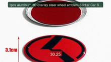 1pcs aluminum 3D overlay steer wheel emblem Sticker Car Steering Wh... -- Top Rated 2026 | Buy Now!