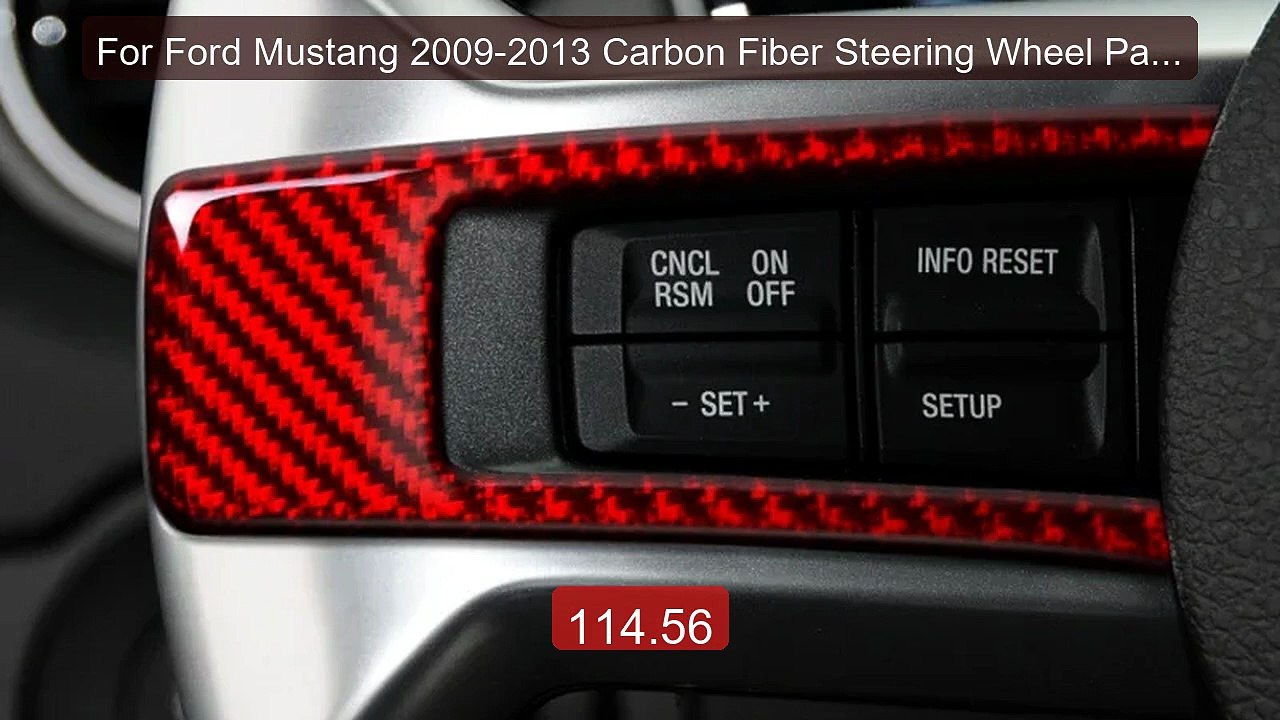 For Ford Mustang 2009-2013 Carbon Fiber Steering Wheel Panel Cover ... -- Top Rated 2026 | Buy Now!