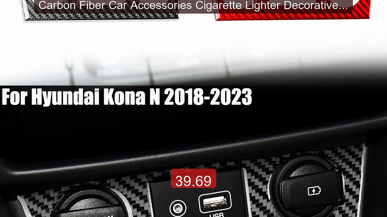 Carbon Fiber Car Accessories Cigarette Lighter...