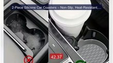2-Piece Silicone Car Coasters – Non-Slip, Heat-Resistant, Int... -- Amazing Value 2026 | Must Have!