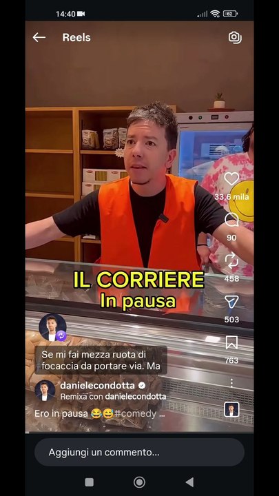 Daniele condotta story il corriere in pausa