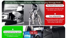 Car Logo Seat Headrest Hook Rearseat Hanging Storage Hook I... -- Top Pick 2026 | Unbeatable Price!