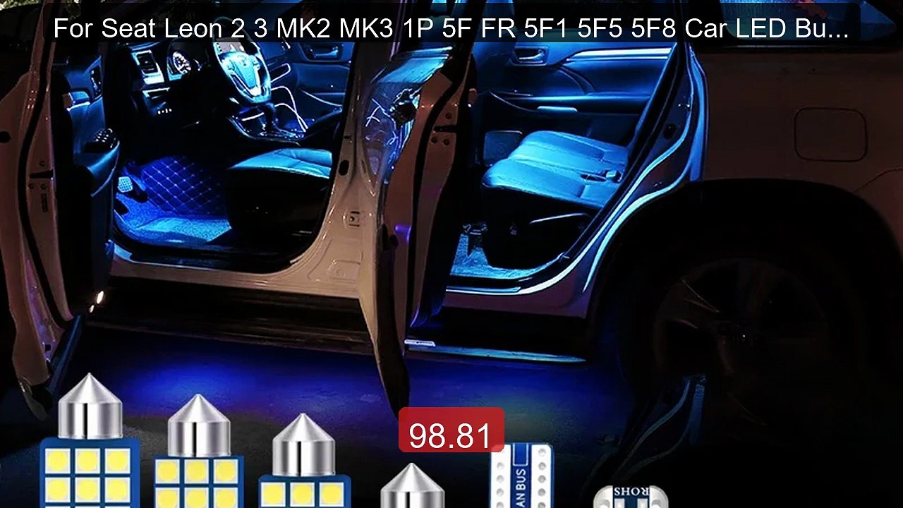For Seat Leon 2 3 MK2 MK3 1P 5F FR 5F1 5F5 5F8 Car LED Bulbs ... -- Amazing Value 2026 | Must Have!