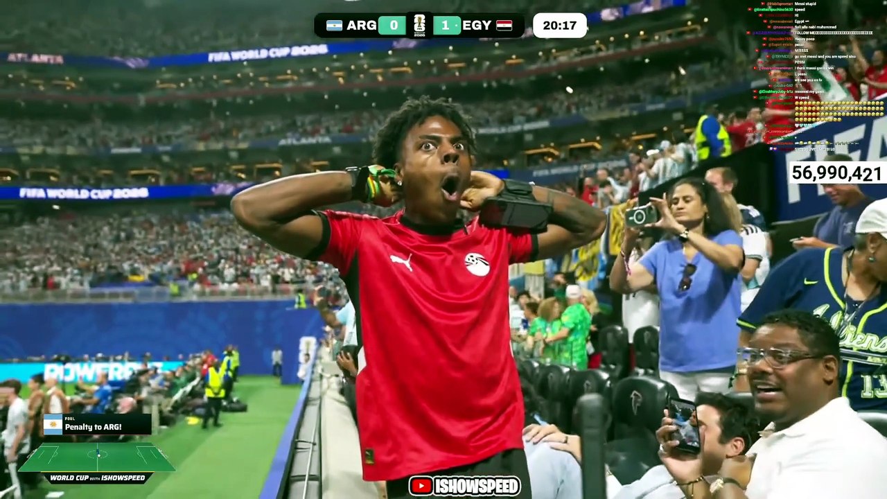 Así distraía Speed a Messi en el penal contra Egipto