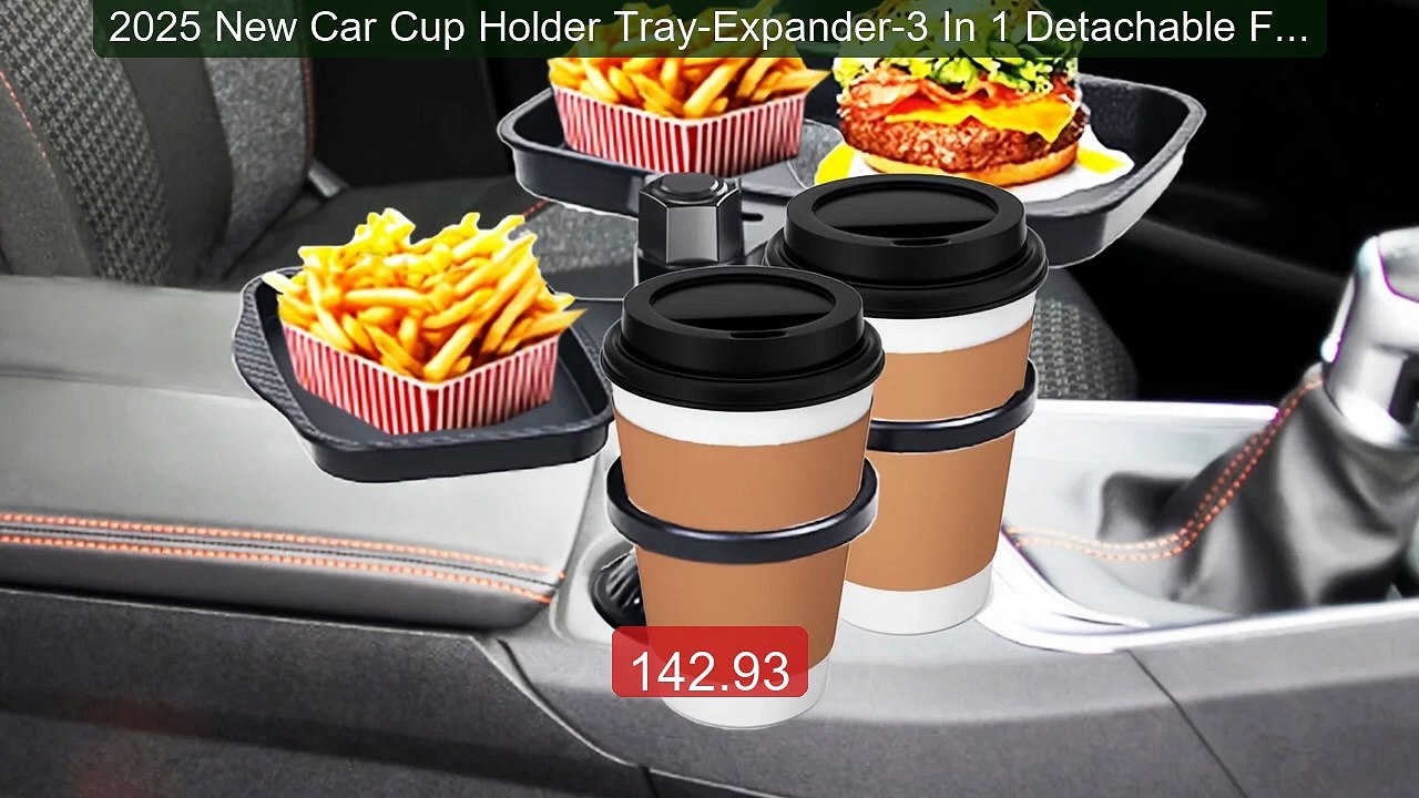 2025 New Car Cup Holder Tray-Expander-3 In 1 Detachable Food Table... -- Best Deal 2026 | Shop Now!