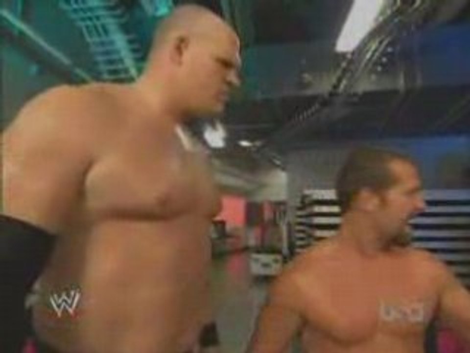 Jamie Noble & Katie Lea Backstage w/Kane - Raw 6/30/08