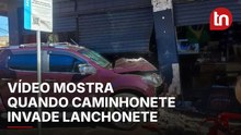 Vídeo mostra caminhonete invadindo lanchonete em Ivaiporã; veja
