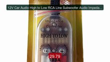 12V Car Audio High to Low RCA Line Subwoofer Audio Impedance Conver... -- Top Rated 2026 | Buy Now!