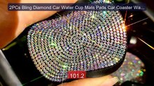 2PCs Bling Diamond Car Water Cup Mats Pads Car Coaster Water ... -- Amazing Value 2026 | Must Have!