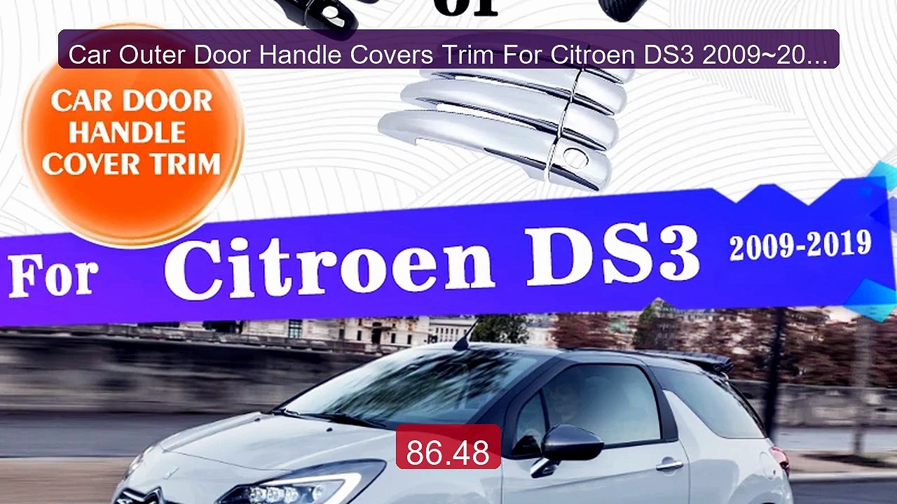 Car Outer Door Handle Covers Trim For Citroen DS3 2009~2019 Gl... -- Best Buy 2026 | Great Quality!