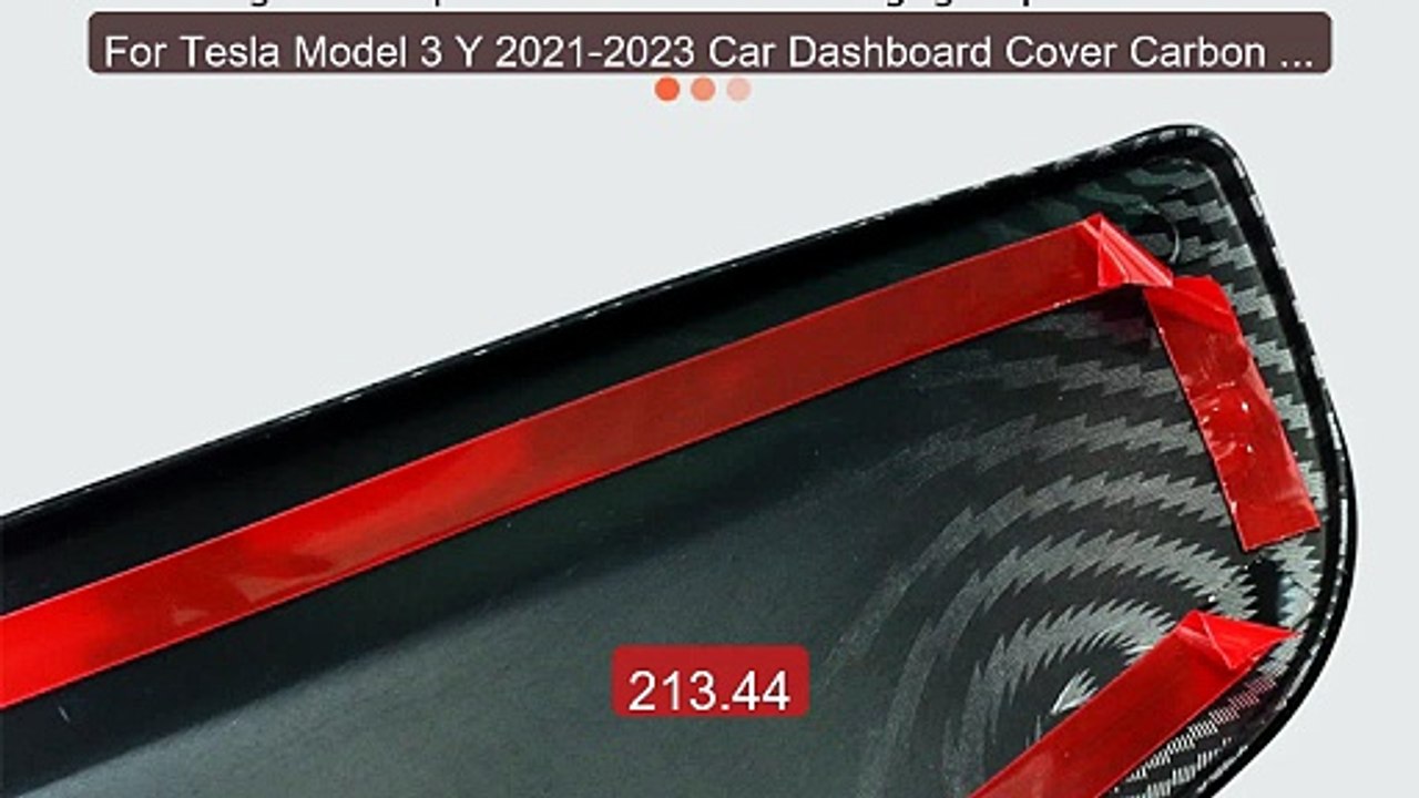 For Tesla Model 3 Y 2021-2023 Car Dashboard Cover Carbon Fibre ABS... -- Best Deal 2026 | Shop Now!