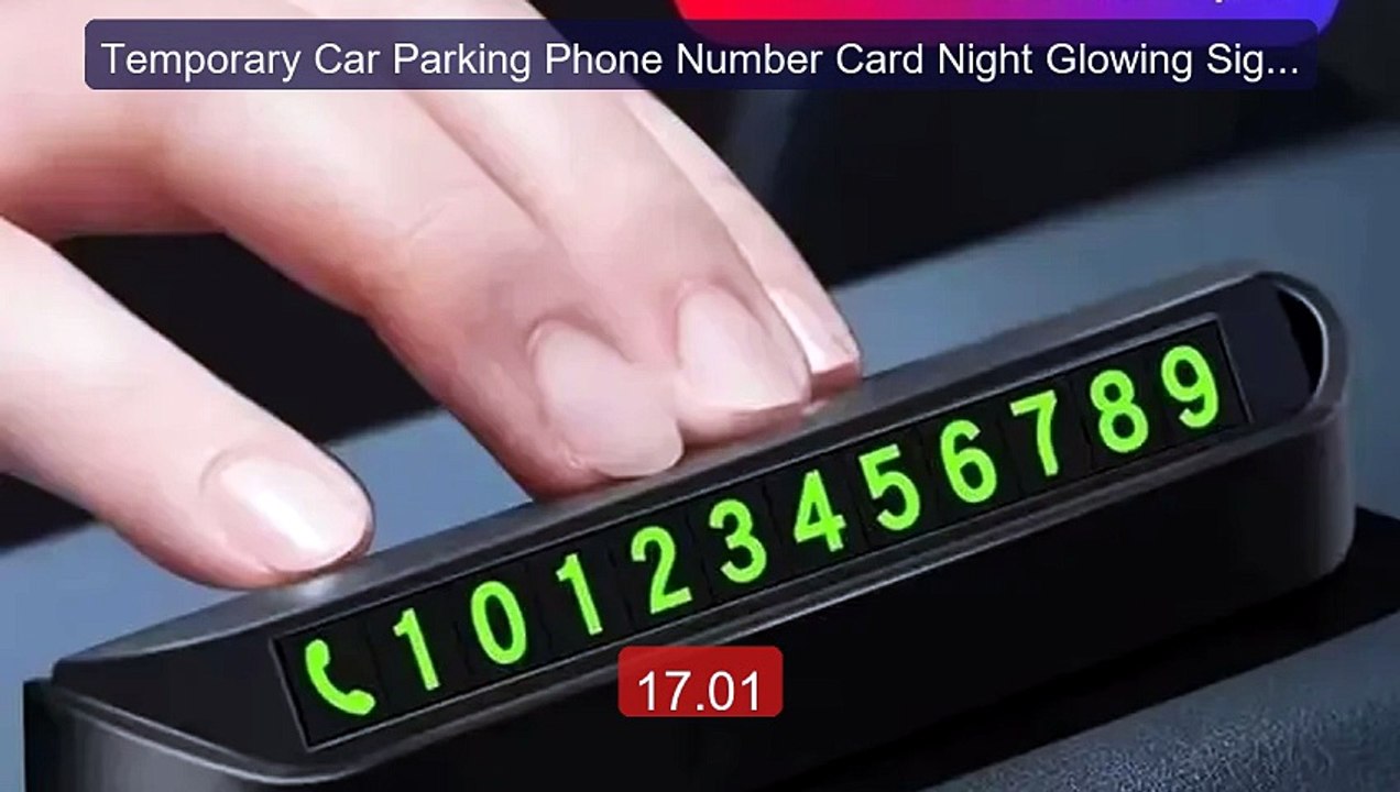 Temporary Car Parking Phone Number Card Night Glowing Sign ... -- Top Pick 2026 | Unbeatable Price!