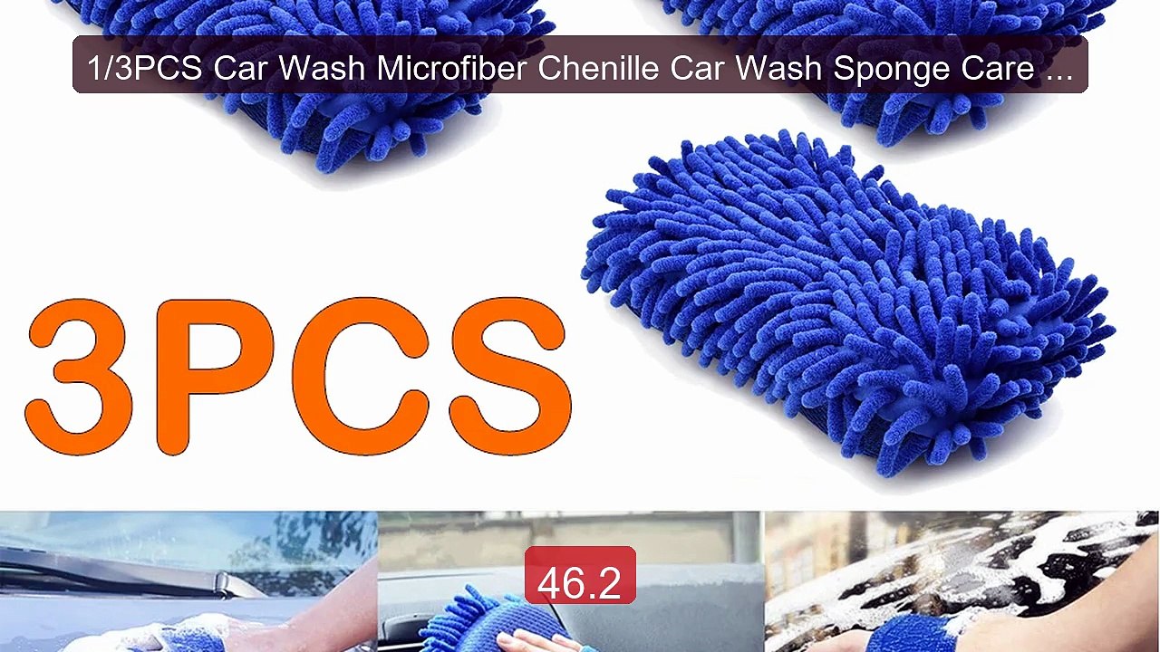1/3PCS Car Wash Microfiber Chenille Car Wash Sponge Care Washi... -- Hot Deal 2026 | Limited Offer!