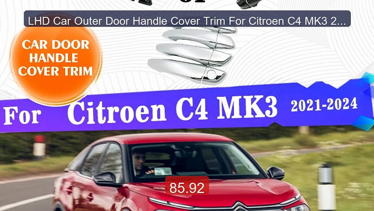 LHD Car Outer Door Handle Cover Trim For Citroen C4 MK3 2021~... -- Amazing Value 2026 | Must Have!