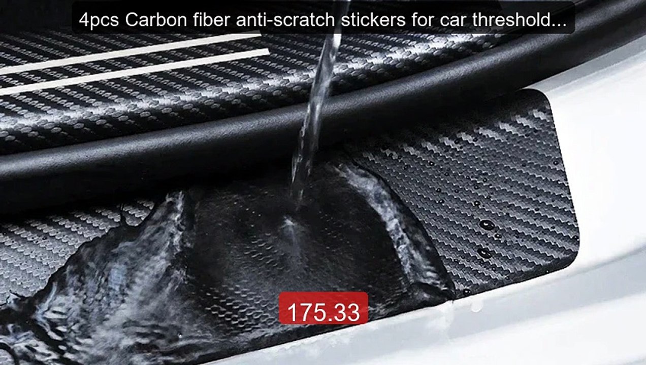4pcs Carbon fiber anti-scratch stickers for car thresholds ... -- Top Pick 2026 | Unbeatable Price!