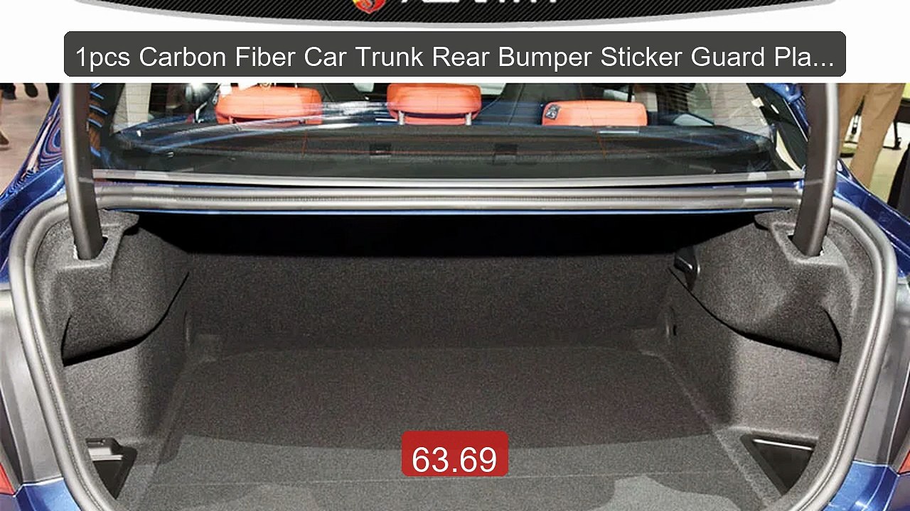 1pcs Carbon Fiber Car Trunk Rear Bumper Sticker Guard Plate... -- Top Pick 2026 | Unbeatable Price!