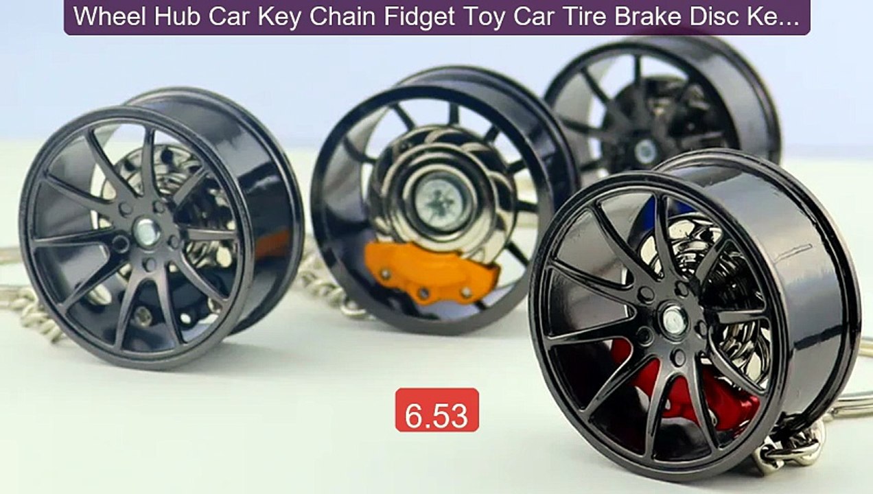 Wheel Hub Car Key Chain Fidget Toy Car Tire Brake Disc Keychai... -- Best Buy 2026 | Great Quality!
