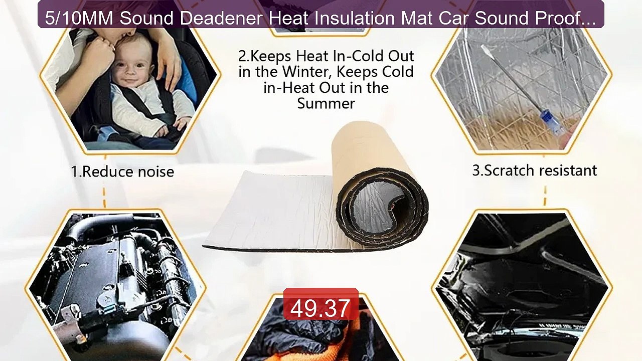 5/10MM Sound Deadener Heat Insulation Mat Car Sound Proofing D... -- Best Buy 2026 | Great Quality!