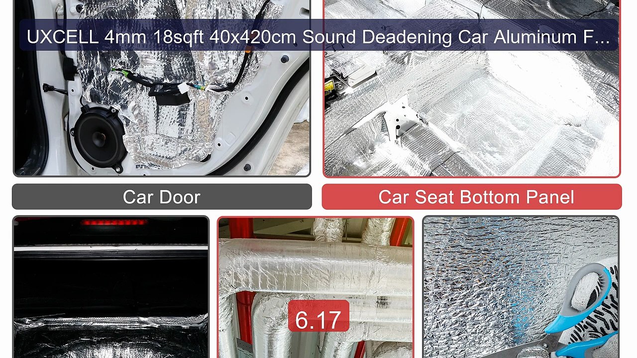 UXCELL 4mm 18sqft 40x420cm Sound Deadening Car Aluminum Foil F... -- Hot Deal 2026 | Limited Offer!