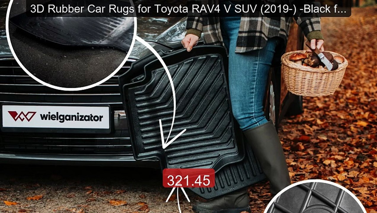 3D Rubber Car Rugs for Toyota RAV4 V SUV (2019-) -Black fit (4 PCs) -- Best Deal 2026 | Shop Now!