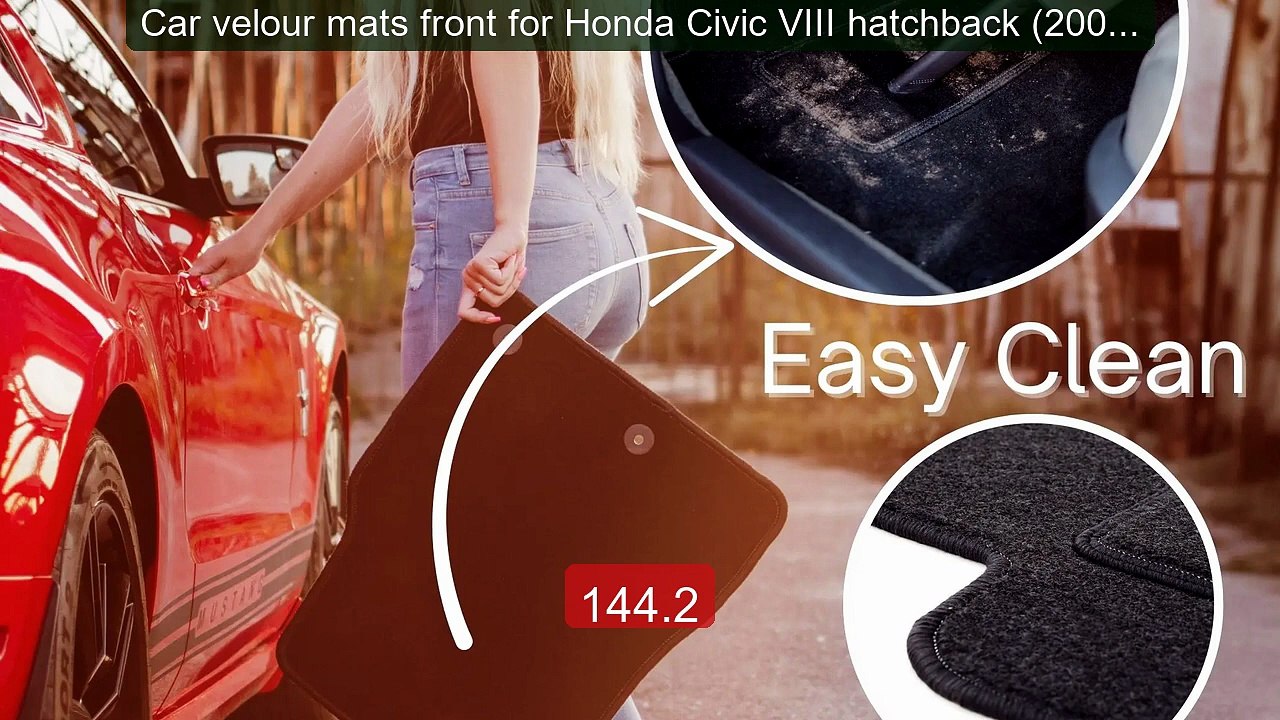 Car velour mats front for Honda Civic VIII hatchback (2006-... -- Top Pick 2026 | Unbeatable Price!