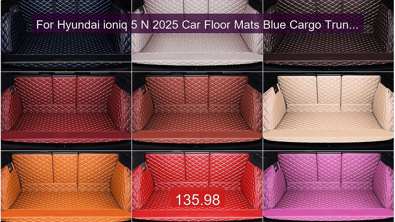 For Hyundai ioniq 5 N 2025 Car Floor Mats Blue Cargo Trunk ... -- Top Pick 2026 | Unbeatable Price!