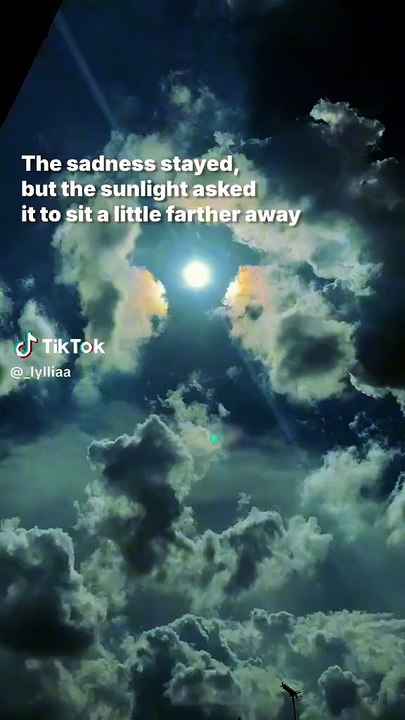The sadness stayed, but the sunlight asked it to sit a little farther away
