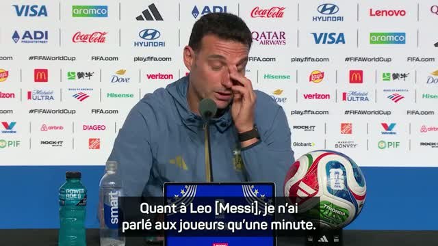 Argentine - Scaloni : “Les jeunes regardent Messi et n’en croient pas leurs yeux”