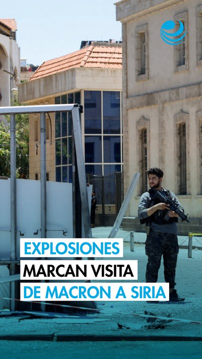Explosiones cerca del hotel de Macron marcan su visita oficial a Siria