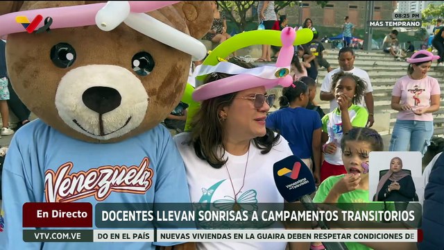 Voluntariado docente lleva alegría y recreación a niños en campamentos transitorios
