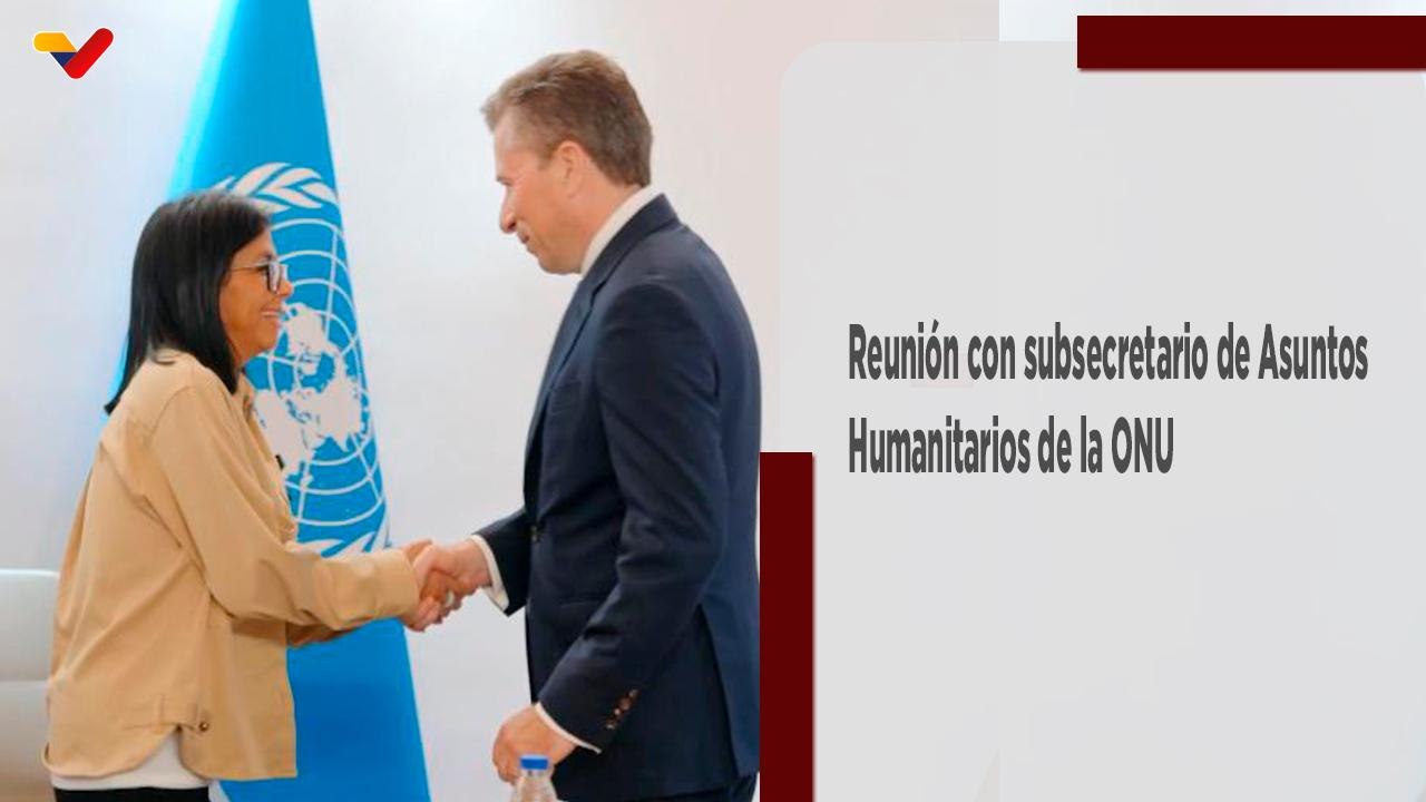 Presidenta (E) se reúne con subsecretario de Asuntos Humanitarios para abordar agenda por terremotos