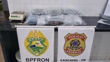 Fiscalização do BPFRON em ônibus termina com apreensão de drogas e prisão de passageiro em Cascavel