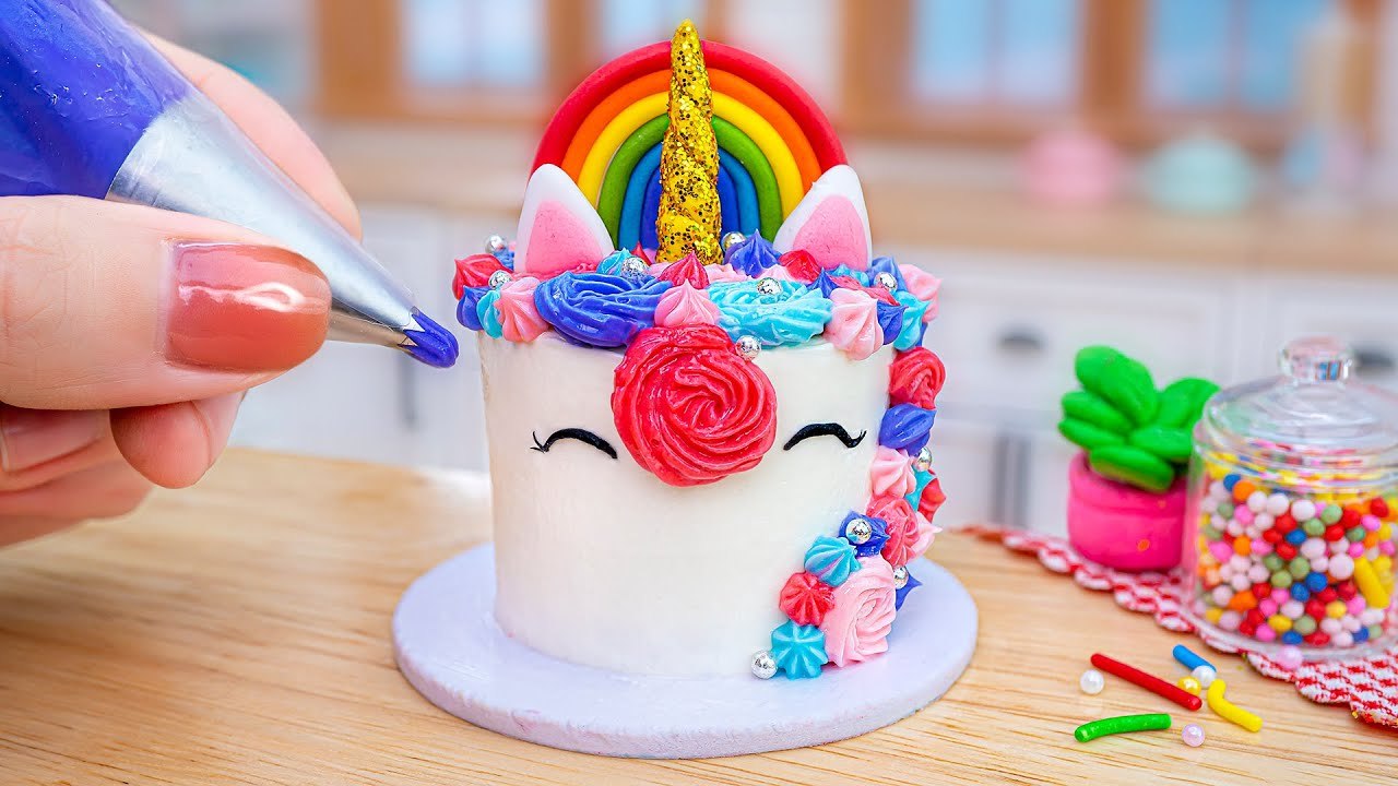 Satisfying Miniature Sweet Rainbow Unicorn Cake Decorating 🦄 Mini Yummy Best Recipe 🦄 ASMR Cooking