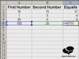 Basic math operations in Excel