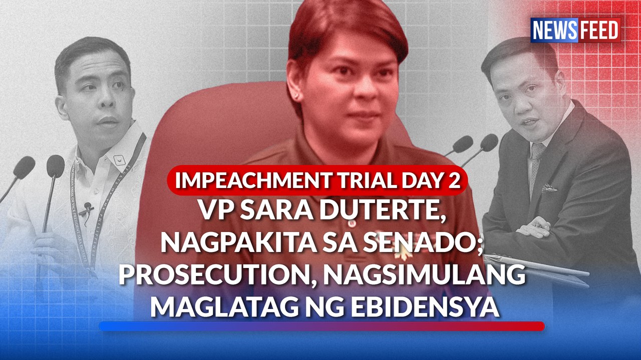 Impeachment trial day 2 — VP Sara Duterte, nagpakita sa Senado; prosecution, nagsimulang maglatag ng ebidensya | GMA News Feed