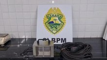 PM recupera máquina de solda furtada e encaminha dupla à Delegacia em Cascavel