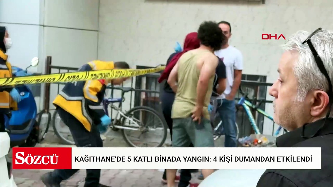 Kağıthane’de 5 katlı binada yangın: 4 kişi dumandan etkilendi